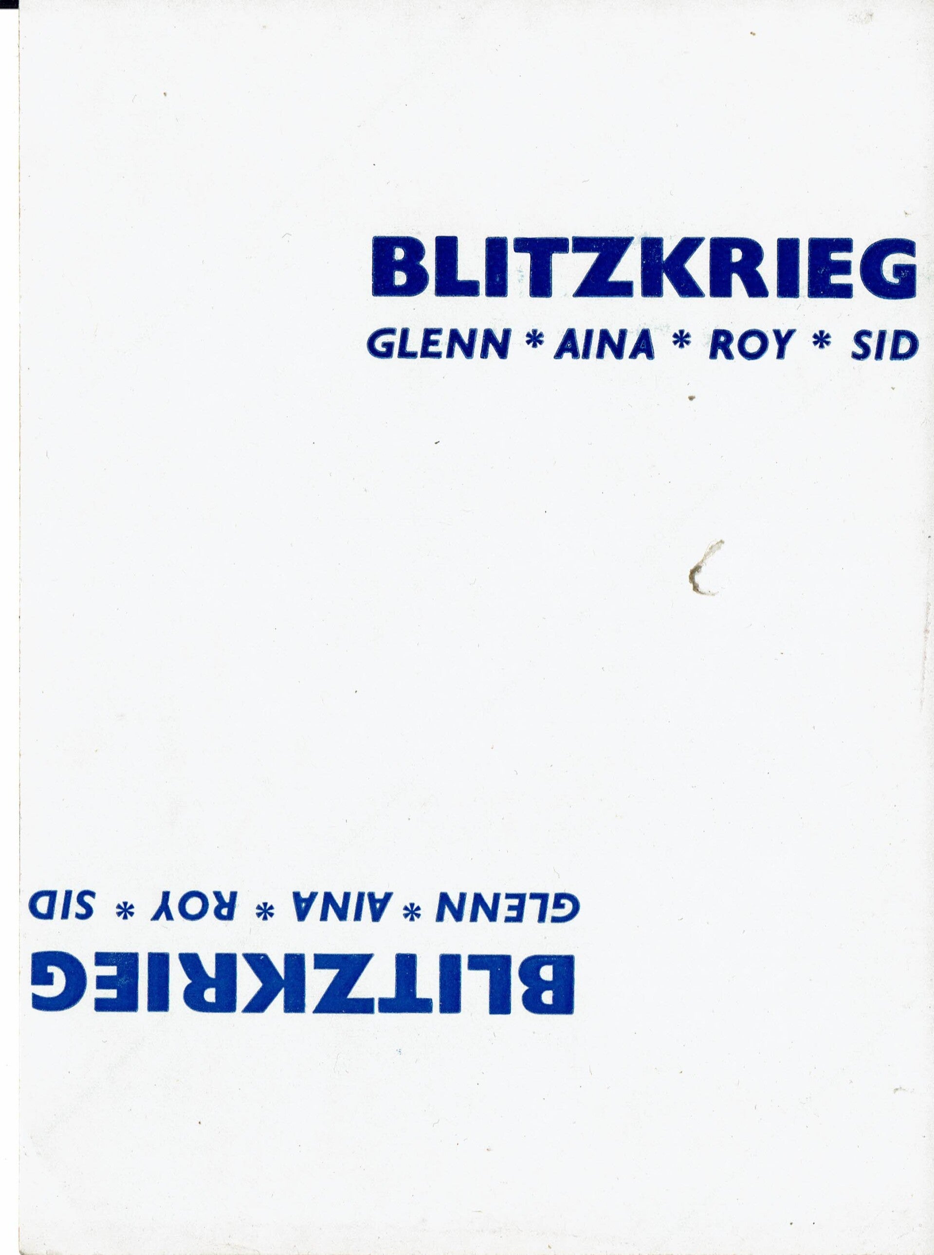 Blitzkrieg promoklistremerke