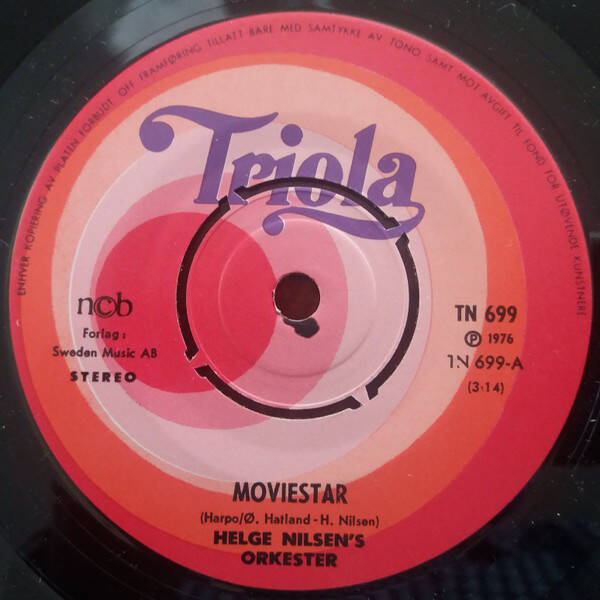 Helge Nilsen's Orkester ‎– Moviestar (7")