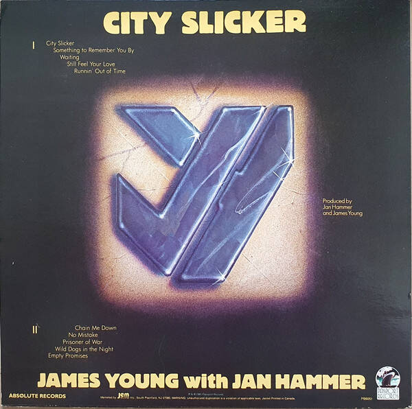 James Young With Jan Hammer – City Slicker (LP)