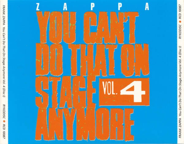 Frank Zappa ‎– You Can't Do That On Stage Anymore Vol. 4 (2CD)