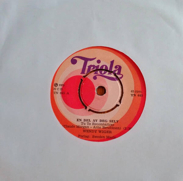 Wendy Wiger – En Del Av Deg Selv / Men Forsent (7")