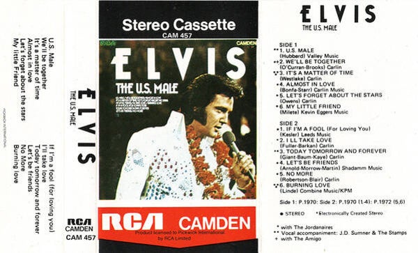 Elvis Presley - The U.S. Male (Kassett)