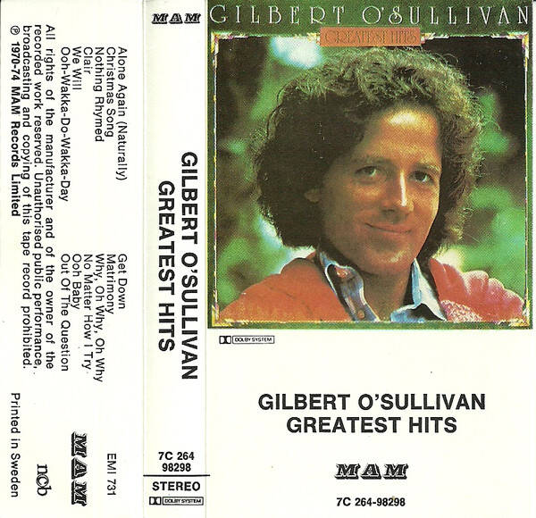 Gilbert O'Sullivan ‎– Greatest Hits (Kassett)