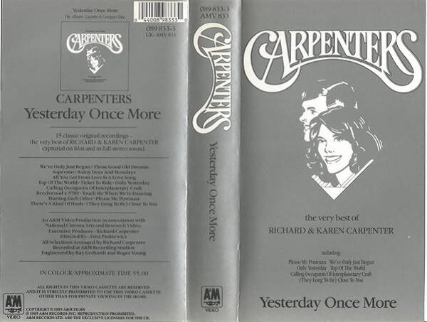 The Carpenters – Yesterday Once More (VHS)