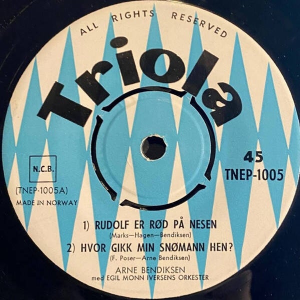 Arne Bendiksen – Vintereventyr (7")