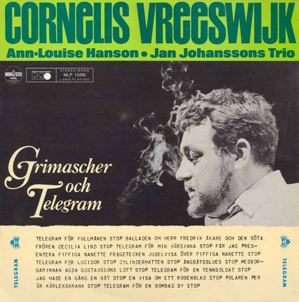 Cornelis Vreeswijk, Ann-Louise Hanson, Jan Johanssons Trio – Grimascher Och Telegram (LP)