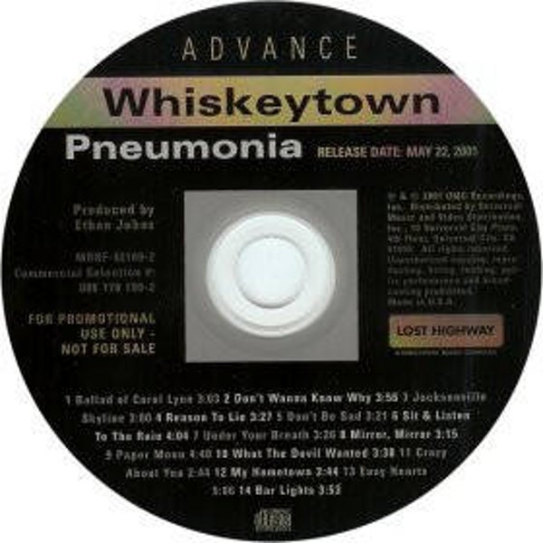 Whiskeytown ‎– Pneumonia (Promo CD)