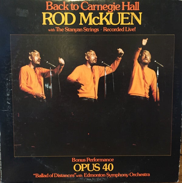 Rod McKuen – Back To Carnegie Hall With The Stanyan Strings Recorded Live! (2LP)