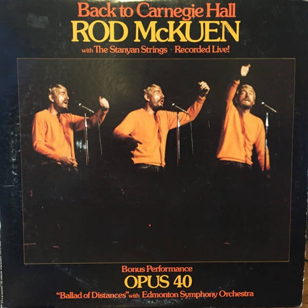Rod McKuen – Back To Carnegie Hall With The Stanyan Strings Recorded Live! (2LP)