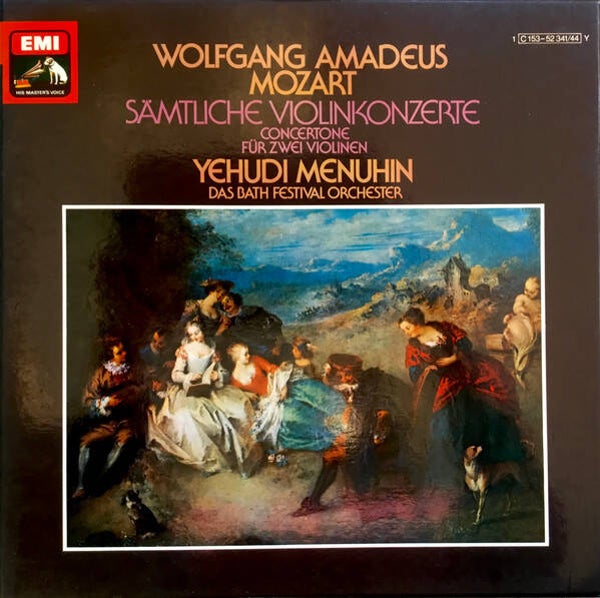 Wolfgang Amadeus Mozart - Yehudi Menuhin, Das Bath Festival Orchester – Sämtliche Violinkonzerte (5LP)