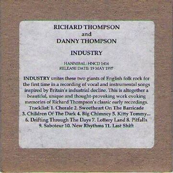 Richard Thompson + Danny Thompson ‎– Industry (CD promo)