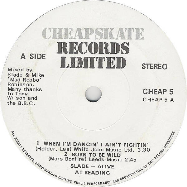 Slade – Alive At Reading '80 (7")