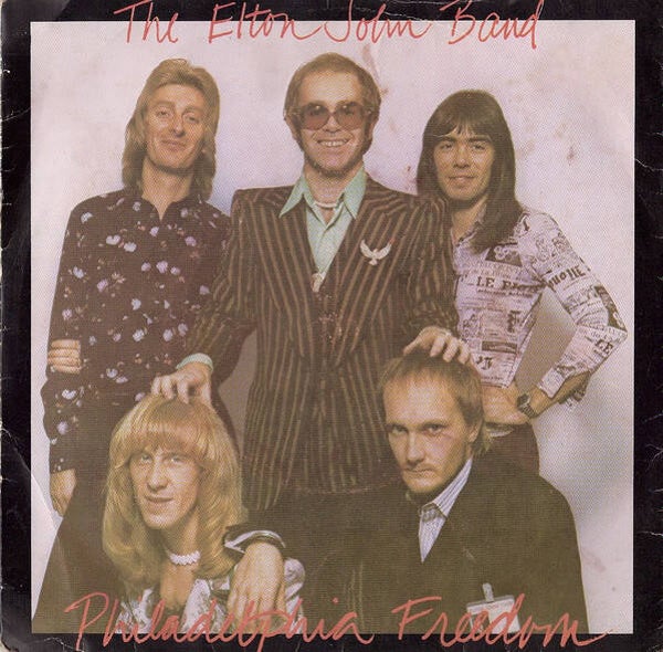 The Elton John Band – Philadelphia Freedom / I Saw Her Standing There (7")