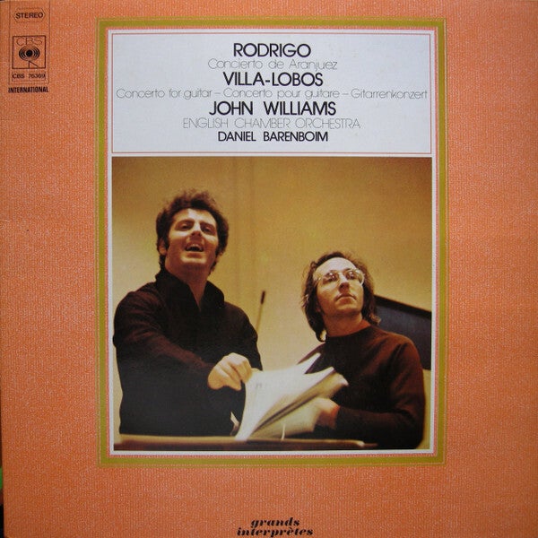 Rodrigo / Villa-Lobos - John Williams, Daniel Barenboim, English Chamber Orchestra – Concierto De Aranjuez / Concerto For Guitar (LP)