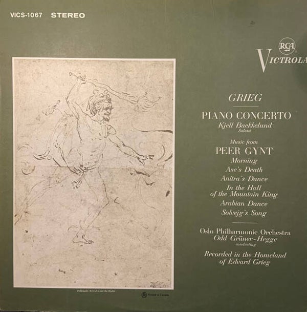 Grieg - Kjell Bækkelund, Oslo Philharmonic Orchestra, Odd Grüner-Hegge – Piano Concerto / Music From Peer Gynt (LP)