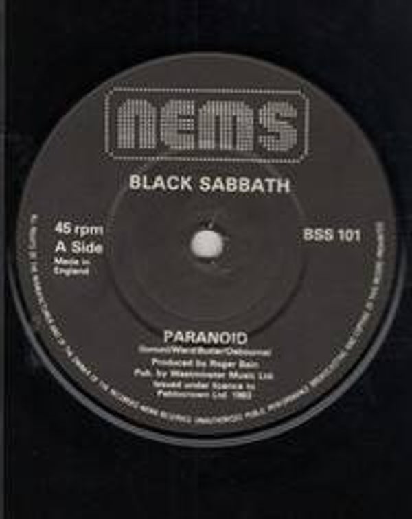 Black Sabbath – Paranoid / Snowblind (7")