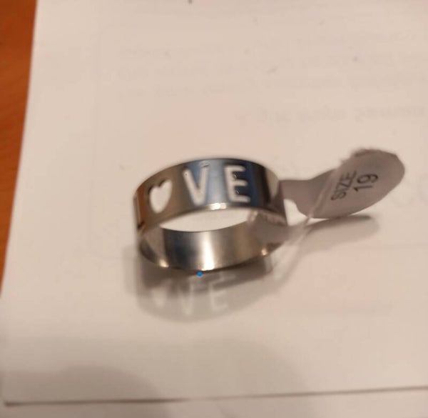 Love stainless steel ring