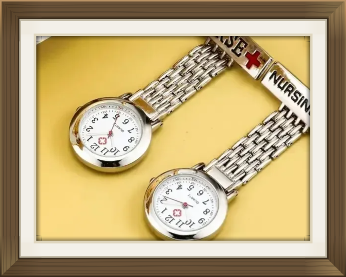 Nurse Quartz Watch Brooch Pin/Clip, Care Nurse Doctor Paramedic Medical Brooch Fob Watch Pocket Watch