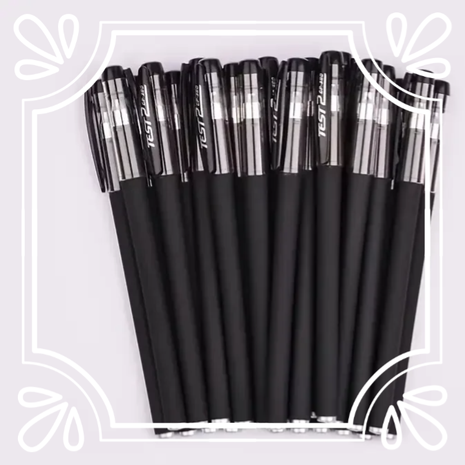 Quick-Dry Ballpoint Pens, 0.5mm Fine Tip, Black Ink, Interchangeable Stainless Steel & Plastic Heads, No Batteries Needed, Essential Office & Writing Too