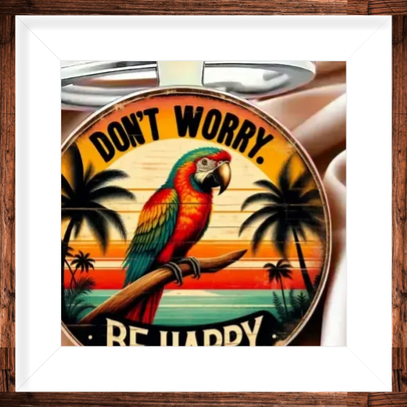 ropical Parrot Keychain