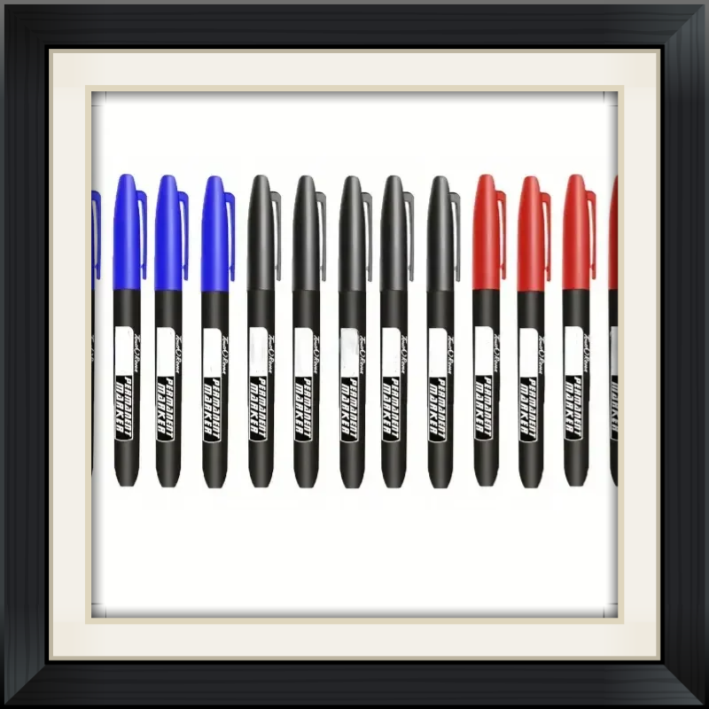 Fine Tip Permanent Marker Set, Quick-Dry Waterproof, 1mm - Stylish Design Suitable for School Supplies,