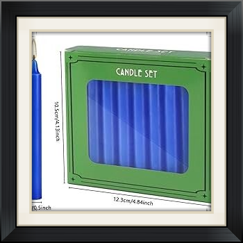 4-inch Taper Candles Smokeless Long Burning Candles for Daily, Wedding,Christmas Table,Fireplace(Blue)…