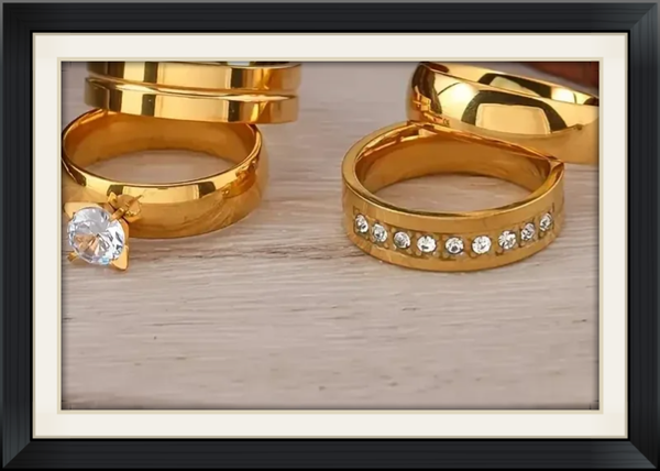 4pcs Fashion Stainless Steel Ring Set, Simple Retro Rings,