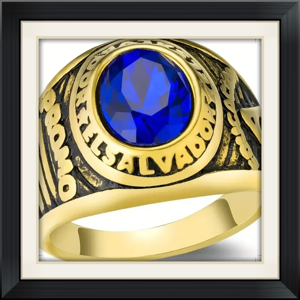 Size 9 Stainless Steel Luxury Fashion Golden Ring for Men and Women