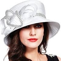 FORBUSITE Church Kentucky Dress Derby Hats for Women