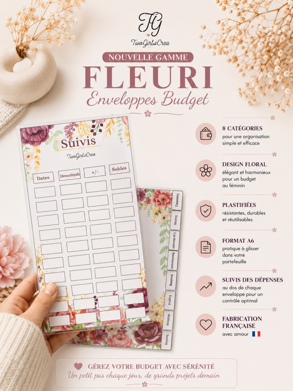 Enveloppes porte feuilles - Gamme Fleuri
