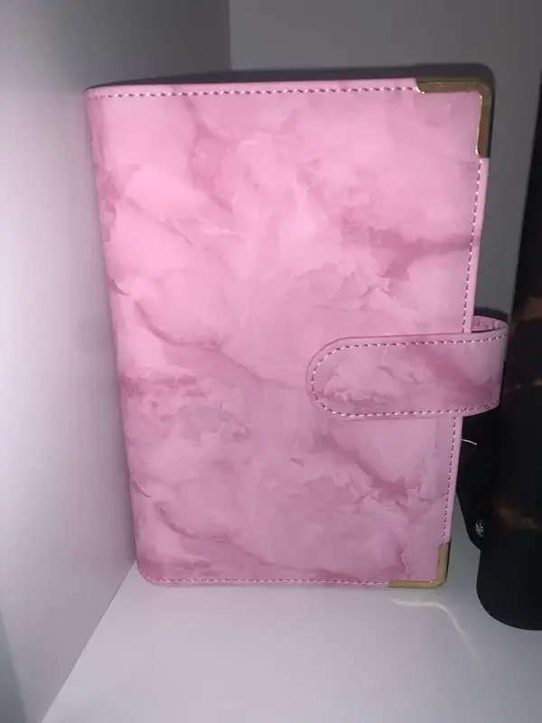 Classeur Marbré Rose A6