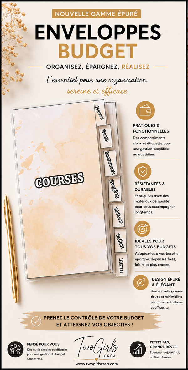 Enveloppe porte feuille Gamme Épuré
