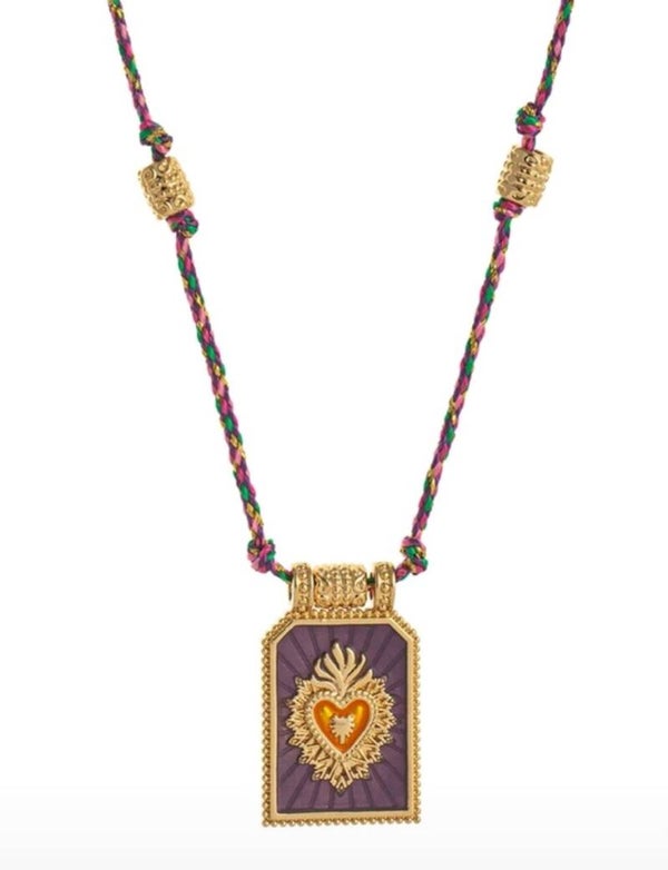 Collier Tarot Love Violet double perles