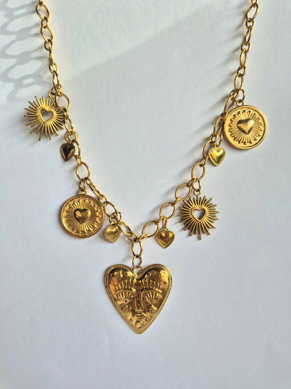 COLLIER GRIGRIS CÉLESTES COEUR