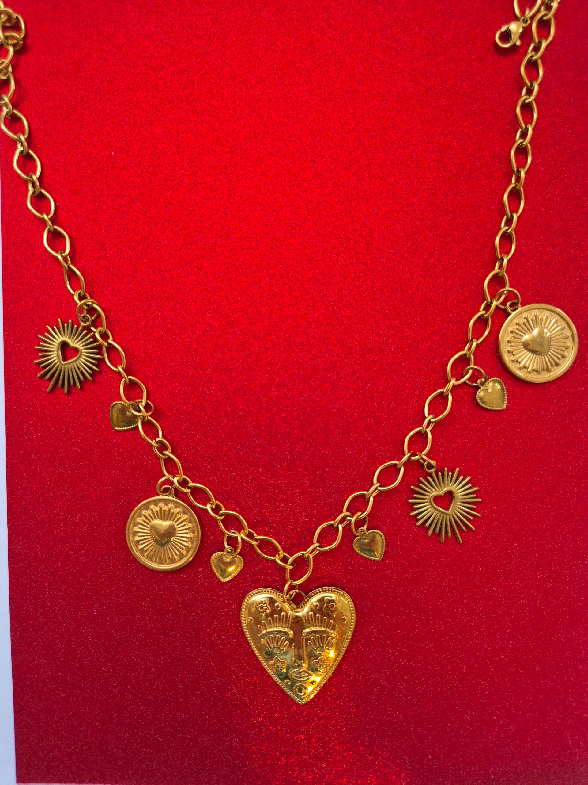 COLLIER GRIGRIS CÉLESTES COEUR 2