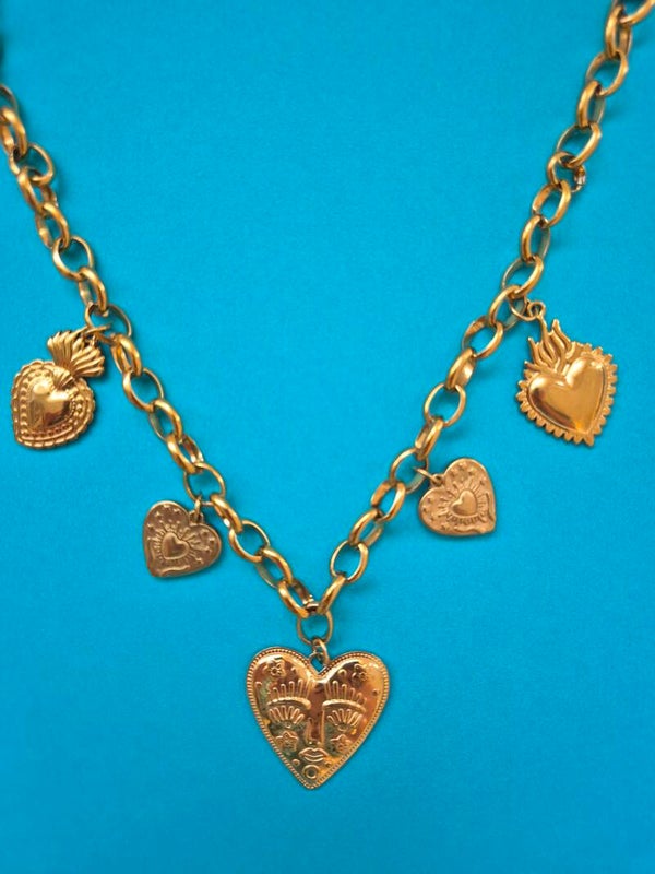 COLLIER GRIGRIS CÉLESTES COEUR 2