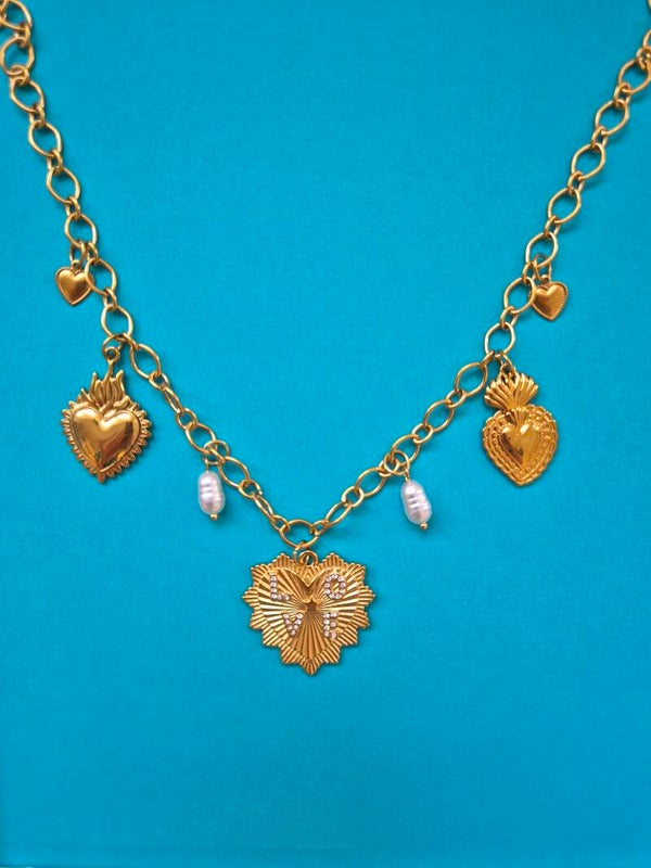 COLLIER GRIGRIS CÉLESTES LOVE PERLES