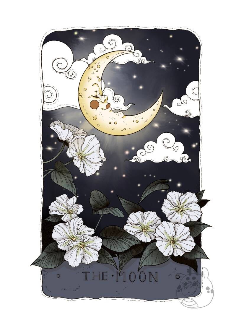 De maan tarotkaart geinspireerd