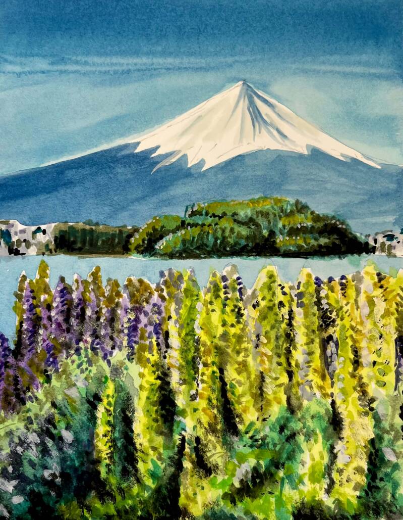 Gouache Painting by Seasons Art class - art group Darlington