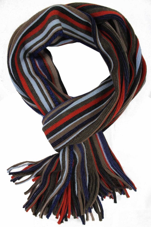 Strickschal Raschelschal Streifen modisch mehrfarbig 100% Wolle (Merino)