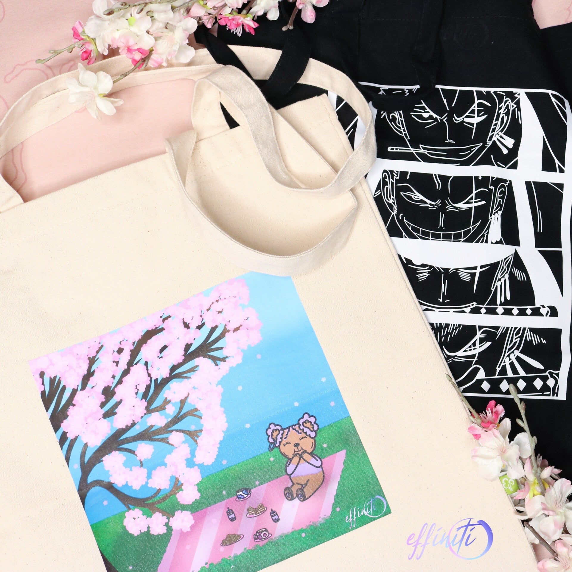 Cute Kawaii insprited Anime tote bags and vanvas bags. Japanese Anime inspired bags and clothing 