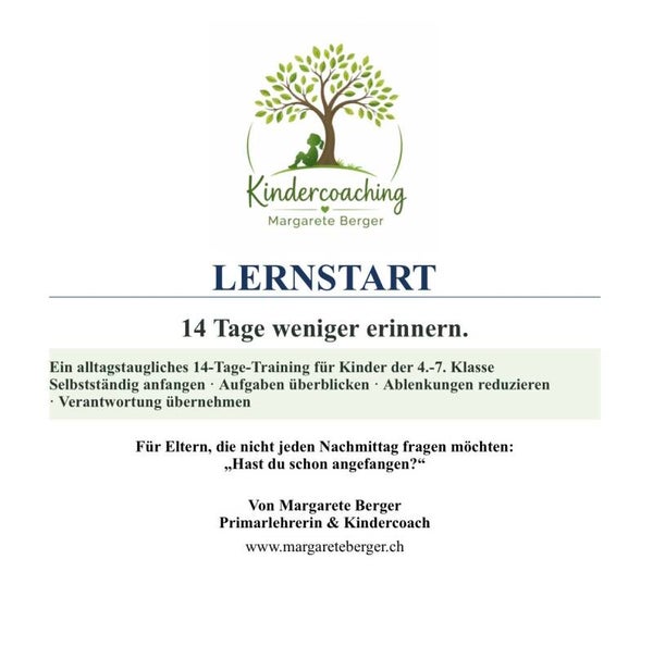 Lernstart-in 14 Tagen selbständig an die Hausaufgaben denken