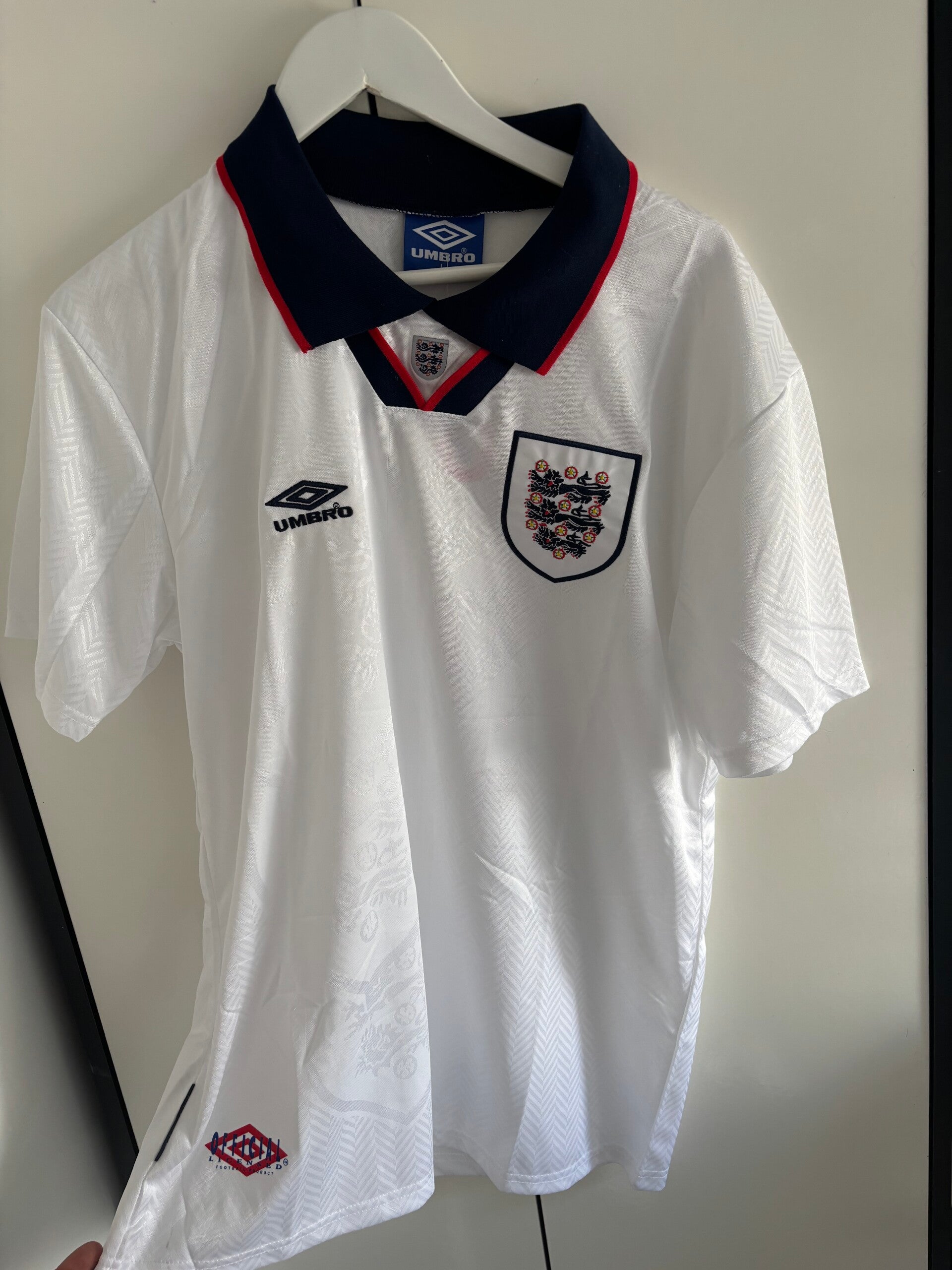 England Retro Home Jersey 1993-95