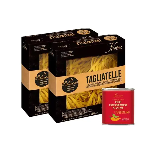 Filotea tagliatelle met pikante olijfolie Lamantea