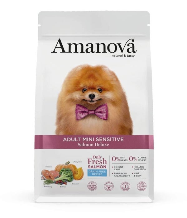 Amanova Dog Adult Mini Sensitive Salmon DeLuxe Grain Free 2 kg