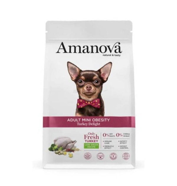Amanova Dog Adult Mini Obesity Turkey Delight Low Grain 2 kg