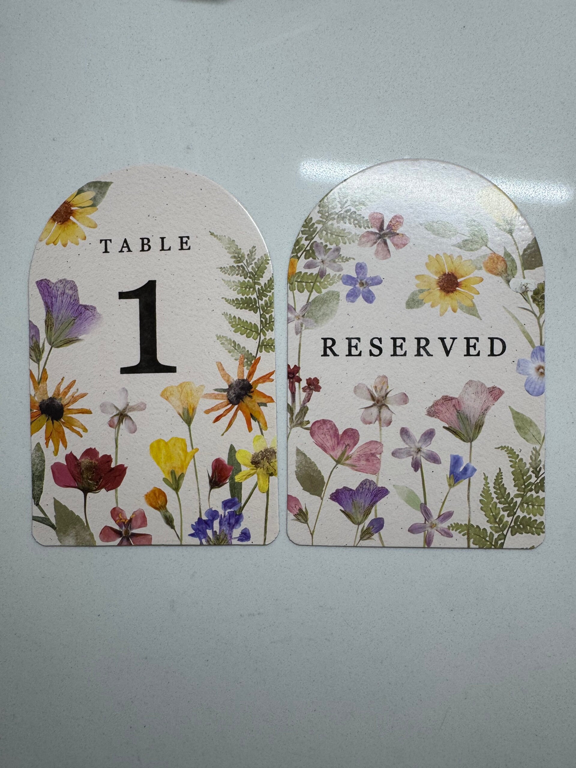 Table numbers