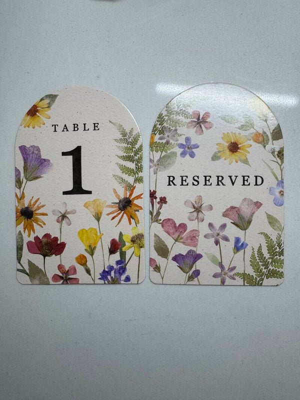 Table numbers