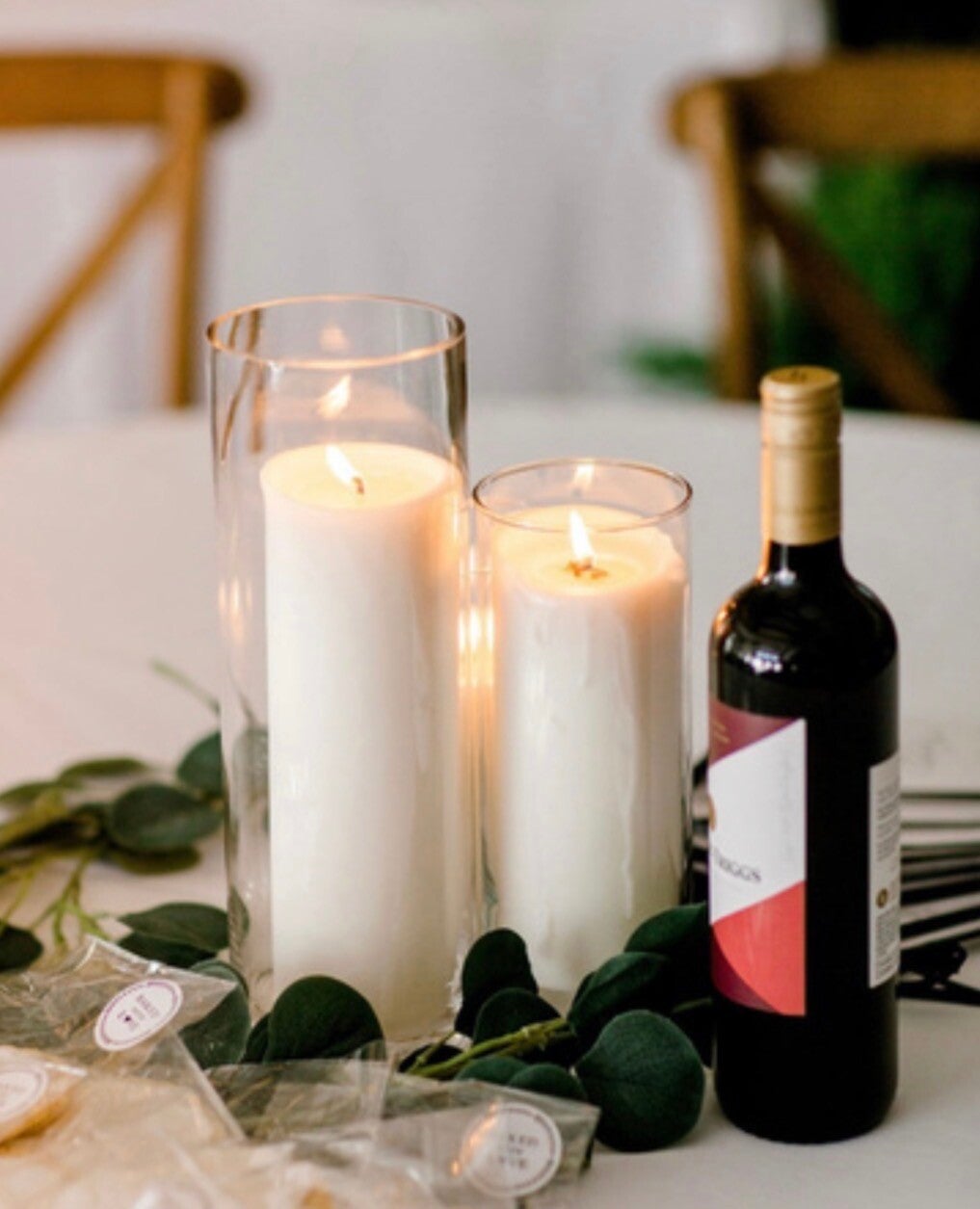 Glass Vases With Candles