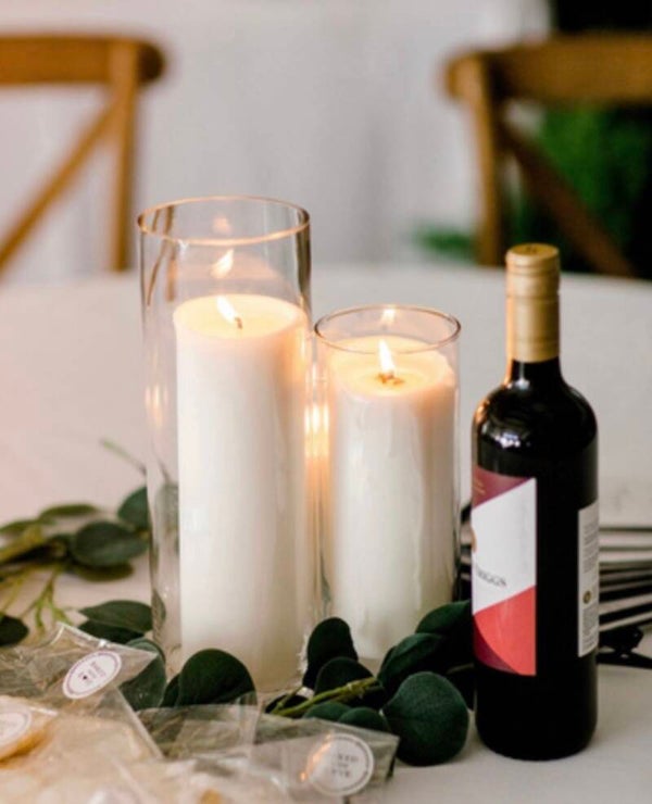 Glass Vases With Candles